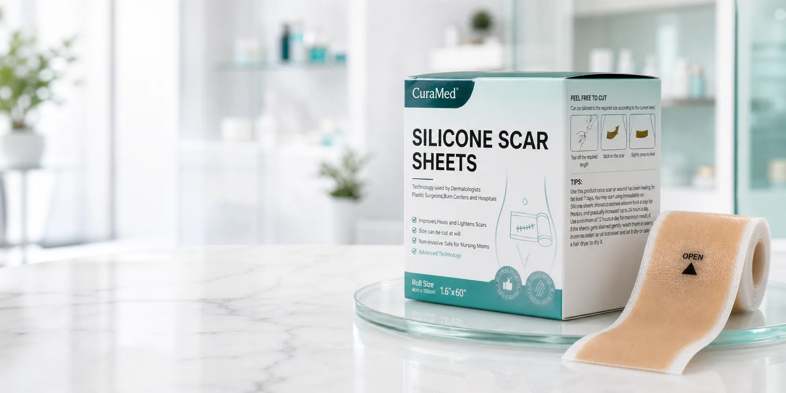 CuraMed Silicone Scar Sheets first launch product for the CuraMed Scar Care system