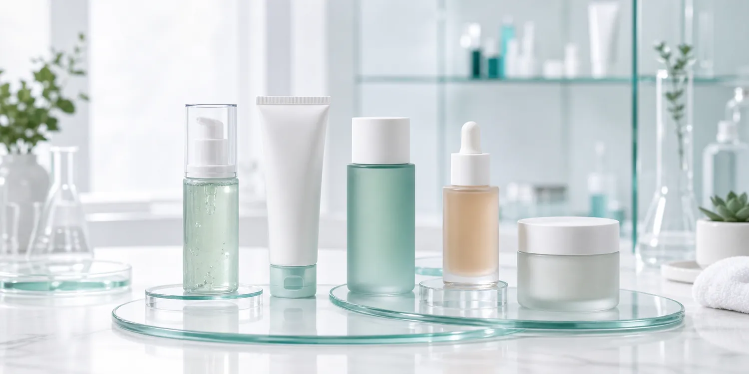 CuraMed Skin product line visual for acne care scar care eczema relief sensitive repair and barrier recovery systems