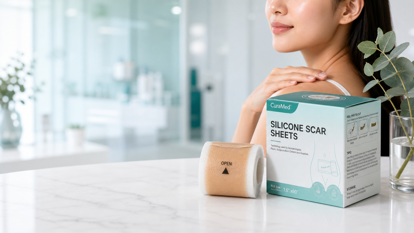 CuraMed silicone scar sheets premium product campaign