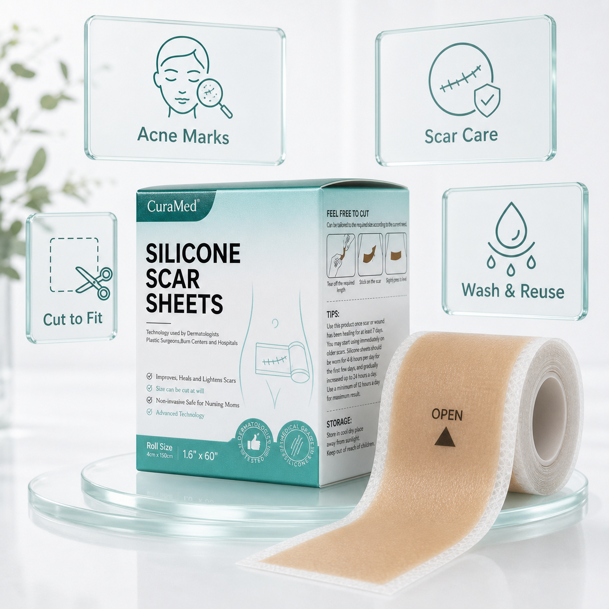 CuraMed Silicone Scar Sheets